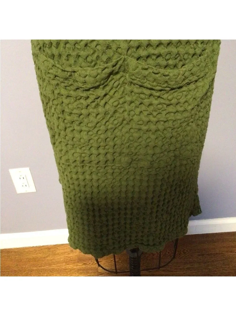 Olive Green Waffle Knit Adjustable Tie-Back Apron – Artisan Kitchen Style